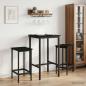 Preview: ARDEBO.de - Barhocker 2 stk. Schwarz Eichen-Optik 40 x 32 x 74 cm