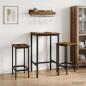 Preview: ARDEBO.de - Barhocker 2 Stk. Raucheiche 40 x 32 x 74 cm Holzwerkstoff