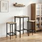 Preview: ARDEBO.de - Barhocker 2 Stk. Sonoma-Eiche 40 x 32 x 74 cm Holzwerkstoff