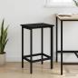Preview: ARDEBO.de - Barhocker Schwarze Eiche 40 x 32 x 64 cm Holzwerkstoff
