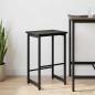 Preview: ARDEBO.de - Barhocker Schwarz Eichen-Optik 40 x 32 x 74 cm Holzwerkstoff