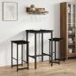 Preview: ARDEBO.de - Barhocker 2 stk. Schwarz Eichen-Optik 40 x 32 x 64 cm