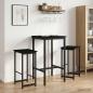 Preview: ARDEBO.de - Barhocker 2 Stk. Schwarz Eichen-Optik 40 x 32 x 74 cm