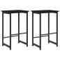 Preview: Barhocker 2 Stk. Schwarz Eichen-Optik 40 x 32 x 74 cm