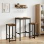 Preview: ARDEBO.de - Barhocker 2 Stk. Altholz 40 x 32 x 64 cm Holzwerkstoff