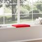 Preview: Bankkissen Kunstleder Rot Tiefe 35 cm