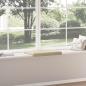 Preview: Bankkissen Kunstleder Creme Tiefe 35 cm