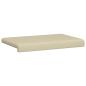 Preview: Bankkissen Kunstleder Creme Tiefe 35 cm