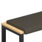 Preview: Bankkissen Kunstleder Grau Tiefe 35 cm