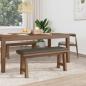 Preview: Bankkissen Kunstleder Grau Tiefe 35 cm