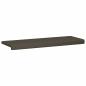 Preview: Bankkissen Kunstleder Grau Tiefe 35 cm