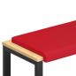 Preview: Bankkissen Kunstleder Rot Tiefe 35 cm