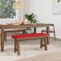 Preview: Bankkissen Kunstleder Rot Tiefe 35 cm