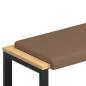 Preview: Bankkissen Kunstleder Cappuccino Tiefe 35 cm