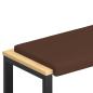 Preview: Bankkissen Kunstleder Braun Tiefe 35 cm
