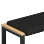 Preview: Bankkissen Kunstleder Schwarz Tiefe 35 cm