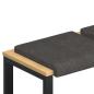 Preview: Bankkissen 2 stk. Kunstleder Schwarz Tiefe 35 cm