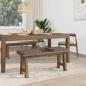 Preview: Bankkissen 2 stk. Kunstleder Grau Tiefe 35 cm