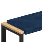 Preview: Bankkissen Plüschcord Marineblau Tiefe 35 cm