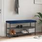 Preview: ARDEBO.de - Bankkissen Plüschcord Marineblau Tiefe 35 cm