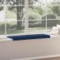 Preview: Bankkissen Plüschcord Marineblau Tiefe 35 cm