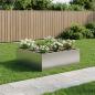 Preview: ARDEBO.de - Garten-Pflanzgefäß Silber 100 x 100 x 30 cm Edelstahl