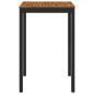 Preview: Gartenbar-Tisch Natürlich und Schwarz 70 x 68,5 x 105 cm