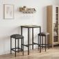 Preview: ARDEBO.de - Barhocker 2 stk. Hellgrau 40 x 32 x 64 cm Holzwerkstoff