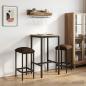 Preview: ARDEBO.de - Barhocker 2 stk. Taupe 40 x 32 x 64 cm Holzwerkstoff