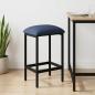 Preview: ARDEBO.de - Barhocker Blau 40 x 32 x 74 cm Holzwerkstoff