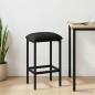 Preview: ARDEBO.de - Barhocker Schwarz 40 x 32 x 74 cm Holzwerkstoff