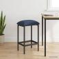 Preview: ARDEBO.de - Barhocker Blau 40 x 32 x 64 cm Holzwerkstoff