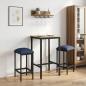 Preview: ARDEBO.de - Barhocker 2 stk. Blau 40 x 32 x 74 cm Holzwerkstoff