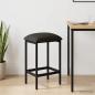 Preview: ARDEBO.de - Barhocker Dunkelgrau 40 x 32 x 64 cm Holzwerkstoff