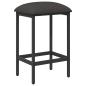 Preview: Barhocker Dunkelgrau 40 x 32 x 64 cm Holzwerkstoff