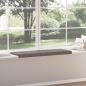 Preview: Bankkissen Kunstleder Grau Tiefe 35 cm