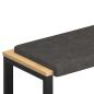 Preview: Bankkissen Kunstleder Schwarz Tiefe 35 cm