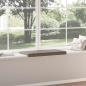 Preview: Bankkissen Kunstleder Grau Tiefe 35 cm