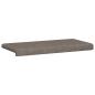 Preview: Bankkissen Kunstleder Grau Tiefe 35 cm