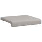 Preview: Bankkissen 4 stk. Sherpa-Stoff Hellgrau Tiefe 35 cm