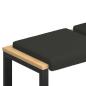 Preview: Bankkissen 2 stk. Sherpa-Stoff Dunkelgrau Tiefe 35 cm