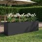 Preview: ARDEBO.de - Garten-Pflanzgefäß Schwarz 200 x 40 x 60 cm Kaltgewalzter Stahl