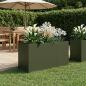 Preview: ARDEBO.de - Garten-Pflanzgefäß Olivgrün 120 x 40 x 60 cm