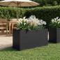Preview: ARDEBO.de - Garten-Pflanzgefäß Schwarz 120 x 40 x 60 cm Kaltgewalzter Stahl
