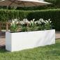 Preview: ARDEBO.de - Garten-Pflanzgefäß Weiß 200 x 40 x 60 cm Kaltgewalzter Stahl