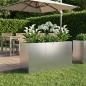 Preview: ARDEBO.de - Garten-Pflanzgefäß Silber 120 x 40 x 60 cm Verzinkter Stahl