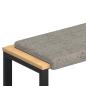 Preview: Bankkissen Kunstwildleder Hellgrau Tiefe 35 cm