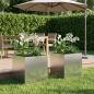 Preview: ARDEBO.de - Garten-Pflanzgefäß 2 Stk. Silber 50 x 50 x 49 cm Edelstahl
