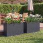 Preview: ARDEBO.de - Garten-Pflanzgefäß 2 Stk. Anthrazit 80 x 20 x 49 cm