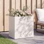 Preview: ARDEBO.de - Garten-Pflanzgefäß Weiß 50 x 30 x 49 cm Kaltgewalzter Stahl